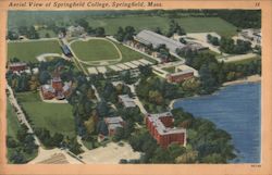 Aerial View of Springfield College Postcard