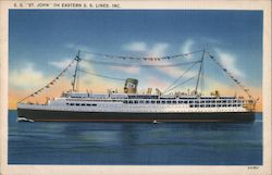 SS St. John on Eastern SS Lines, Inc. Postcard