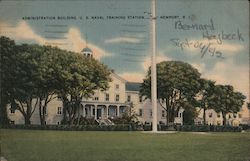 Administration Building, U.S. Naval Training Station Postcard