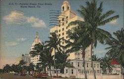 Palatial Ocean Front Hotels Postcard