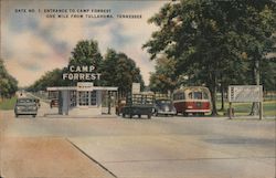 Entrance to Camp Forrest Postcard