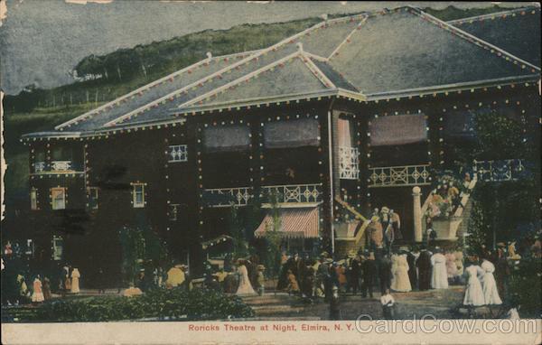 Rorick's Theatre at Night Elmira New York