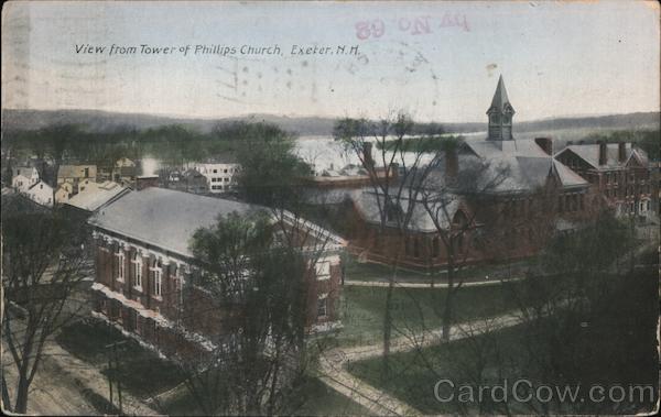 View from Tower of Phillips Church Exeter New Hampshire