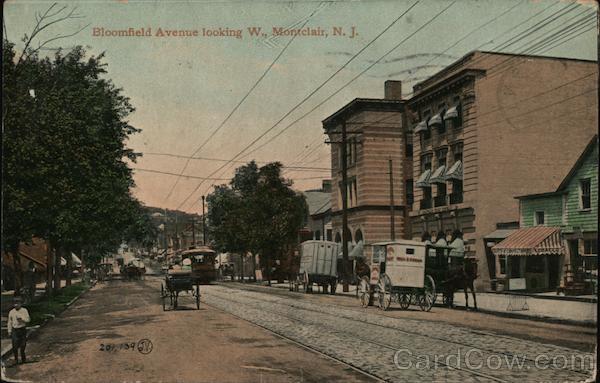Bloomfield Avenue Looking W. Montclair New Jersey