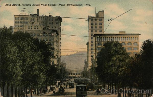 20th Street, Looking South from Capital Park Birmingham Alabama