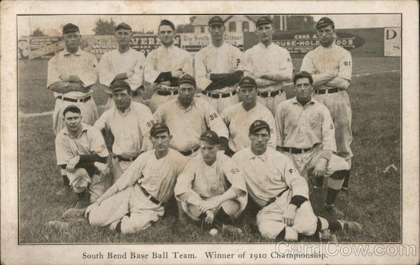 1910 South Bend Bronchos Central League Max Carey Hall of Fame Indiana