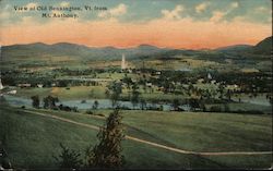 View of Old Bennington Vt. From Mt. Anthony Postcard