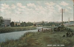 Exeter from the canal. UK Devon Postcard Postcard Postcard