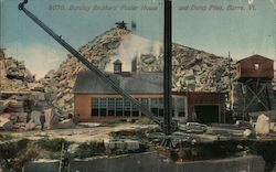 Barclay Brothers' Power House and Dump Piles Postcard