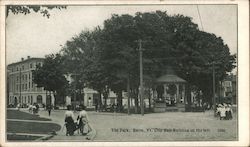 The Park, City Hall Building on the Left Barre, VT Postcard Postcard Postcard