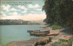 View Along the Delaware River, Looking South Phillipsburg, NJ Postcard Postcard Postcard