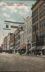 East Side of Gay Street, Main Business St. Knoxville, TN Postcard Postcard Postcard