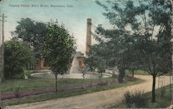 Pumping Station, Water Works Postcard