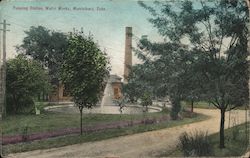 Pumping Station, Water Works Morristown, TN Postcard Postcard Postcard