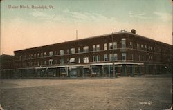 Union Block Randolph, VT Postcard Postcard Postcard