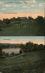 Country Club, The Club House & Grounds and The Golf Course Postcard