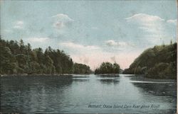 Chase Island, Conn. River Above Alcott Postcard