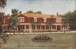 Golf Club House Rock Island Arsenal, IL Postcard Postcard Postcard