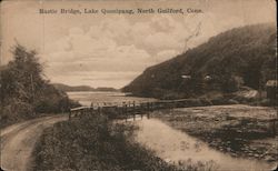 Rustic Bridge, Lake Quonipaug North Guilford, CT Postcard Postcard Postcard