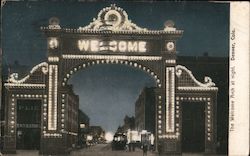 The Welcome Arch at Night Denver, CO Postcard Postcard Postcard