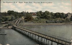 Boyden Heights Park, View from Huckleberry Island East Providence, RI Postcard Postcard Postcard