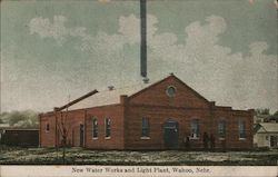 New Water Works and Light Plant Wahoo, NE Postcard Postcard Postcard