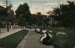 West Side of King Square Postcard