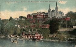 Georgetown College, Showing the Washington Canoe Club Postcard