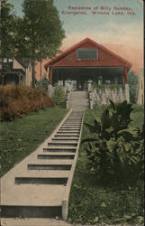Residence of Billy Sunday, Evangelist Winona Lake, IN Postcard Postcard Postcard