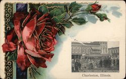 Billy Sunday Arriving at Charleston Illinois Postcard Postcard Postcard
