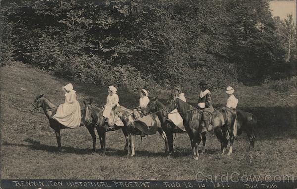 People on Horseback Bennington Historical Pageant, Aug 12-16, 1911 Vermont