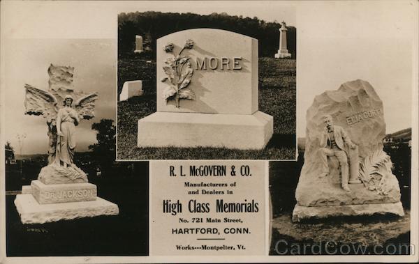 R.L. McGovern & Co., High Class Memorials Hartford Connecticut