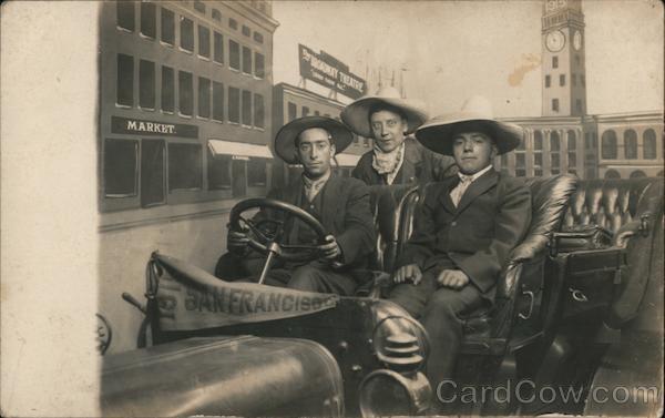 Amusement Venue Photo of 3 Men in Car San Francisco California