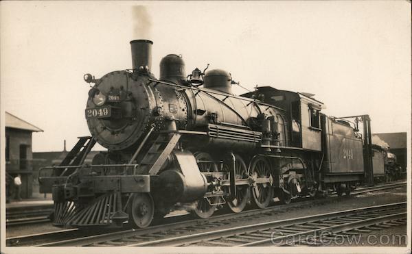 2049 Train Engine on Tracks Locomotives