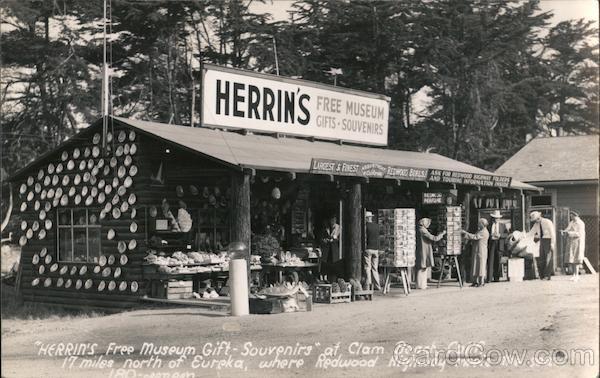 Herin's Free Museum, Souvenir Shop Clam Beach California
