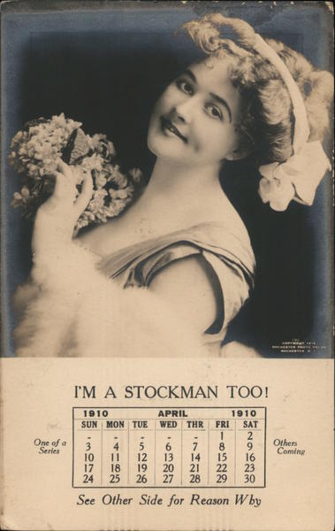 April 1910 Calendar, Evans-Snider-Buel Co. Calendars