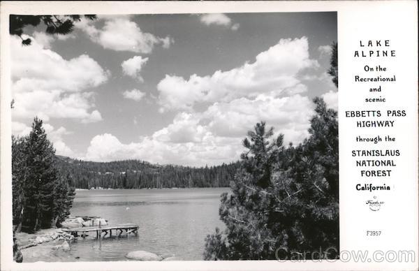 Lake Alpine on the Recreational and Scenic Ebbetts Pass Highway Arnold California