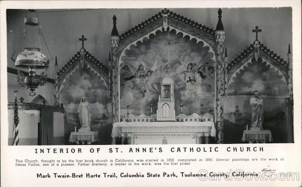 Interior of St. Anne's Catholic Church Columbia California