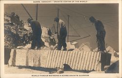 "Granite Center of the World", World Famous Wetmore & Morse Granite Quarries Barre, VT Postcard Postcard Postcard