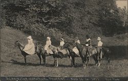 People on Horseback Bennington Historical Pageant, Aug 12-16, 1911 Postcard