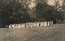 Group of Reenactors on Lawn Postcard