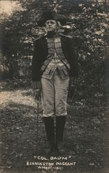 Col. Baum, Bennington Pageant, August 1911 Postcard