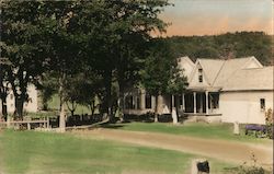 President Coolidge Boy Hood Home, Hand Tinted Plymouth, VT Postcard Postcard Postcard