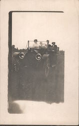 1914 People Riding in Car Oregon License Plate 17482 Postcard