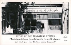 Office of the Tombstone Epitaph Arizona Postcard Postcard Postcard