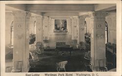East Lobby at Wardman Park Hotel Postcard