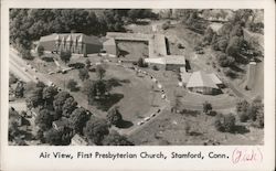 Air View of the First Presbyterian Church Stamford, CT Postcard Postcard Postcard