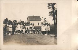 Snapshot of Girls in Field Postcard