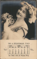 April 1910 Calendar, Evans-Snider-Buel Co. Postcard