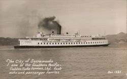 The City of Sacramento Ferry Postcard